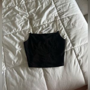 garage black cropped tank